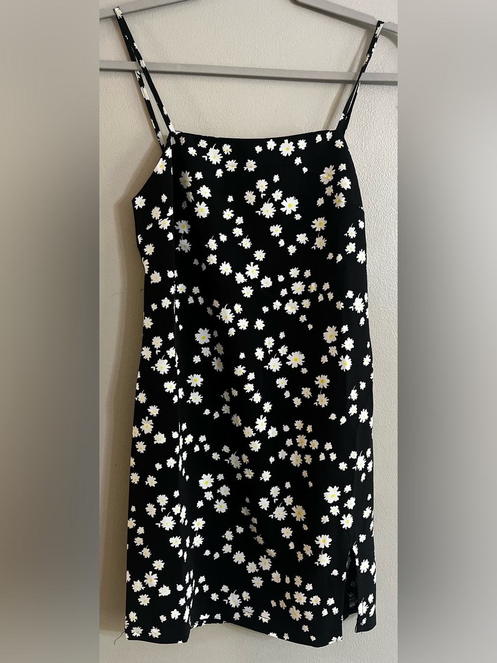 Princess Polly Black Daisy-Print Midi Dress